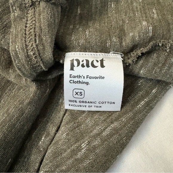 PACT XS Featherweight Slub Muscle Tee Feathered Green Moss 100% organic cotton - Picture 9 of 9